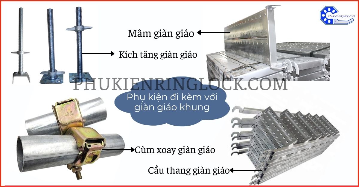 phụ kiện đi kèm của gian giao khung - gian giao h